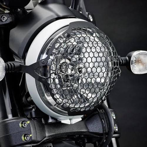 Grille cache phare de moto en acier robuste finition noire mate XSR 700