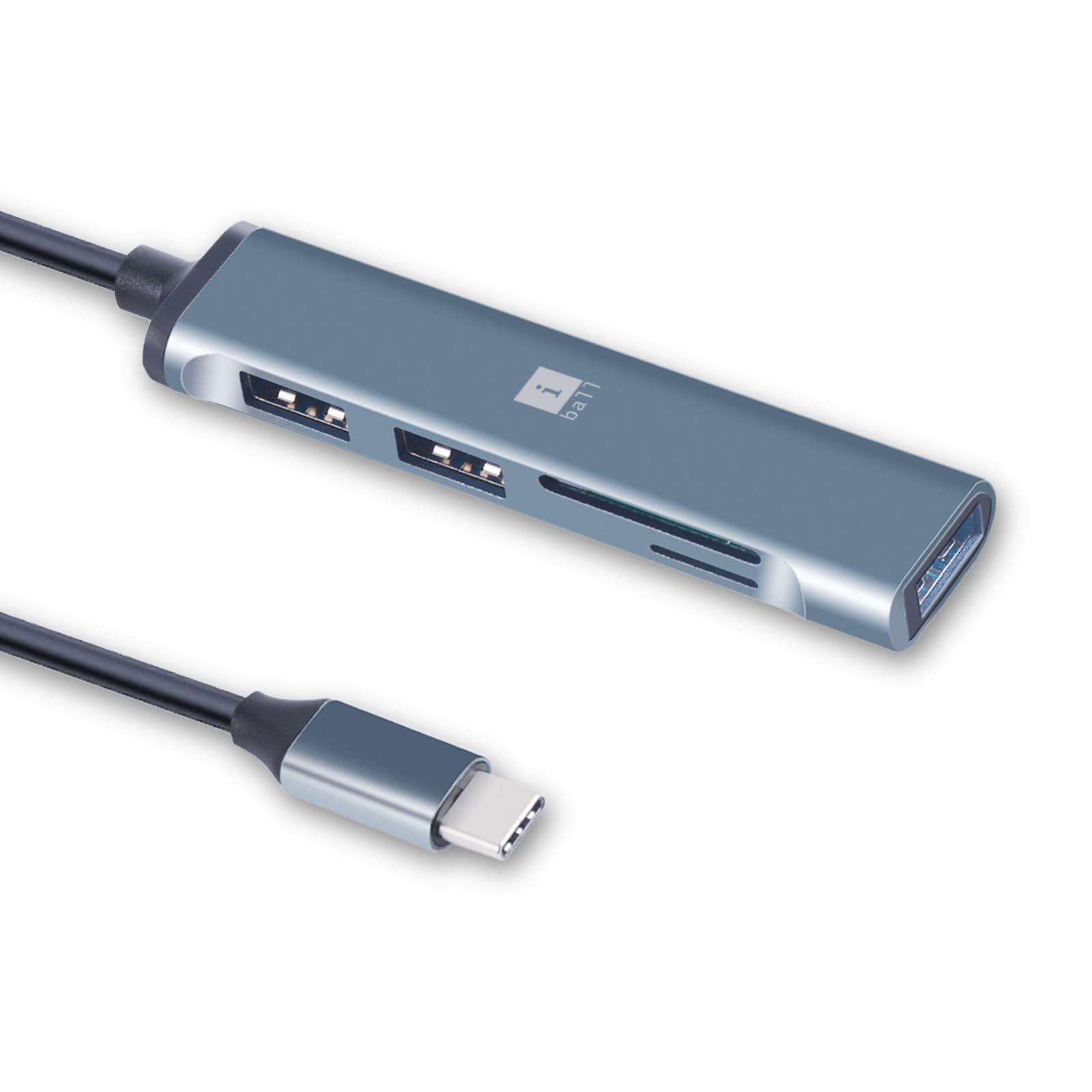 Bridge 500 Type-C to USB Hub + Card Reader Multifunctional Adapter, 5-in-1, 3-Port USB Hub (USB 3.0 X 1_Port+ 2-Ports USB 2.0) + 2-Slots SD + TF Card Reader,Plug-N-Play, Widely Compatible-image-6