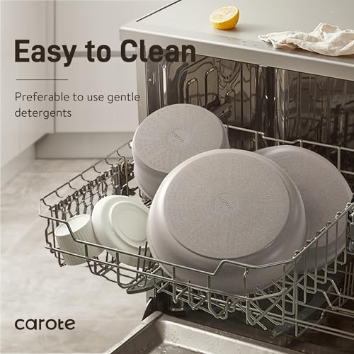 Image of CAROTE 15pcs Pots and Pans Set, Nonstick Cookware Set Detachable Handle, Induction Kitchen Cookware Sets Non Stick with Removable Handle, RV Cookware Set, Oven Safe, Taupe