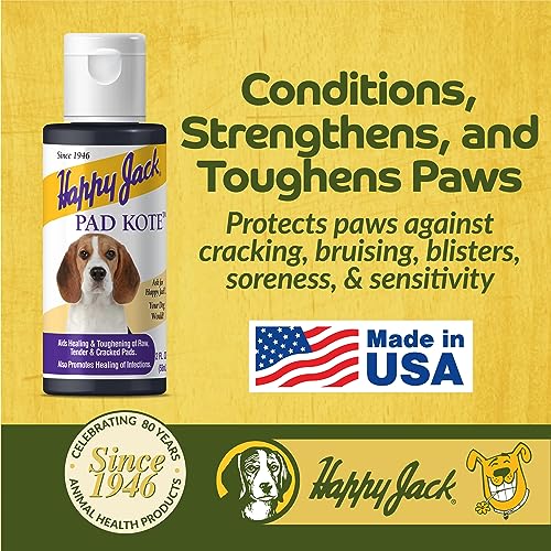 HAPPY JACK Pad Kote Paw Soother for Dogs, Cats & Horses (2 oz), Paw Lotion, Moisturizer & Soother for Puppies & Adults, Protects from Hot Pavement & Rough Terrain, Lick Safe - Thumbnail 4