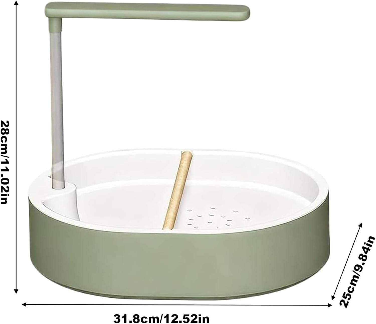 Automatic Bird Bath for Cage Indoor Parrot Bath with Shower Water, Large Size, USB Powered, Built-in Pump, Running Water Fountain, Bird Bath Indoor (White)
