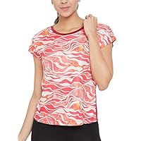 Clovia Women’s Activewear Printed Short Sports Sleeve T-Shirt