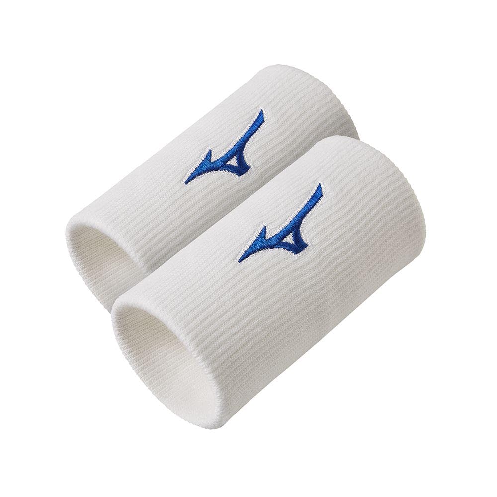 Mizuno Bransoletka unisex długa 1 para, biało-niebieska, jeden rozmiar