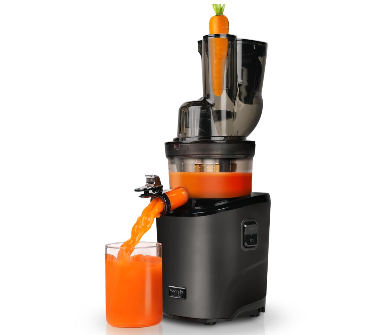 Kuvings Extracteur de jus REVO830S Double embouchure Système de découpe automatique Noir