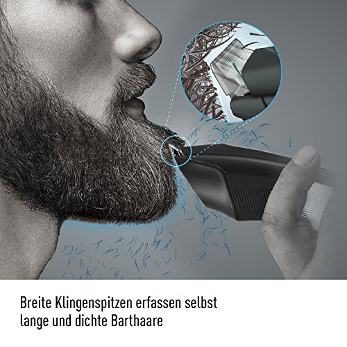 Panasonic ER-GB96 Bartschneider, 58 Längeneinstellungen 0,5-30mm, Hochdrehmotor, 4 Aufsätze, Detailschneider, IPX7 Waschbar, 50 Min Kabellos – Ansicht 3