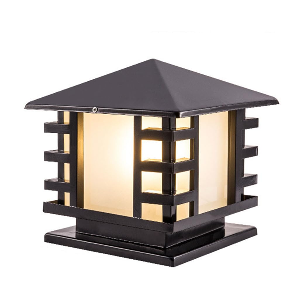 Lampe de jardin moderne noire 54 cm en aluminium et acrylique pour extérieur