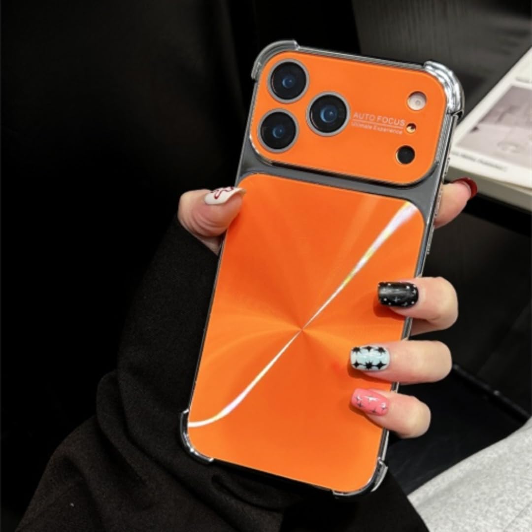 Coque de protection d'objectif Aurora pour iPhone 13 Pro Max orange antichoc et plaqué - 8
