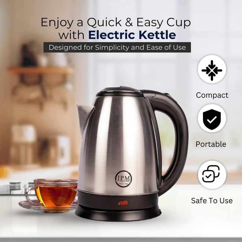 Image of ELECTRIC CORDLESS KETTLE 1.8 LTR KOSTO for Home, Office & Commercial Use - Energy Efficient & Durable Design 1500W 1.8LTR BASIC KOSTO KETTLE