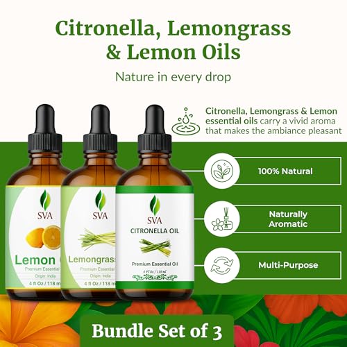 Combo Aceites Esenciales de Citronela, Hierba Limón y Limón 4 oz miniatura 2