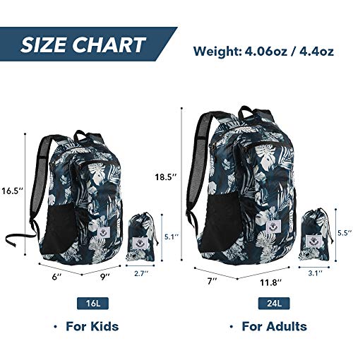 4Monster Hiking Daypack,Water Resistant Lightweight Packable Backpack for Travel Camping Outdoor - Image 4