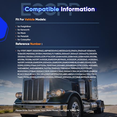 Image of ECCPP AC Compressor for Caterpillar for Freightliner for Kenworth for Mack for Peterbilt Air Conditioning Compressor Rapid Cooling