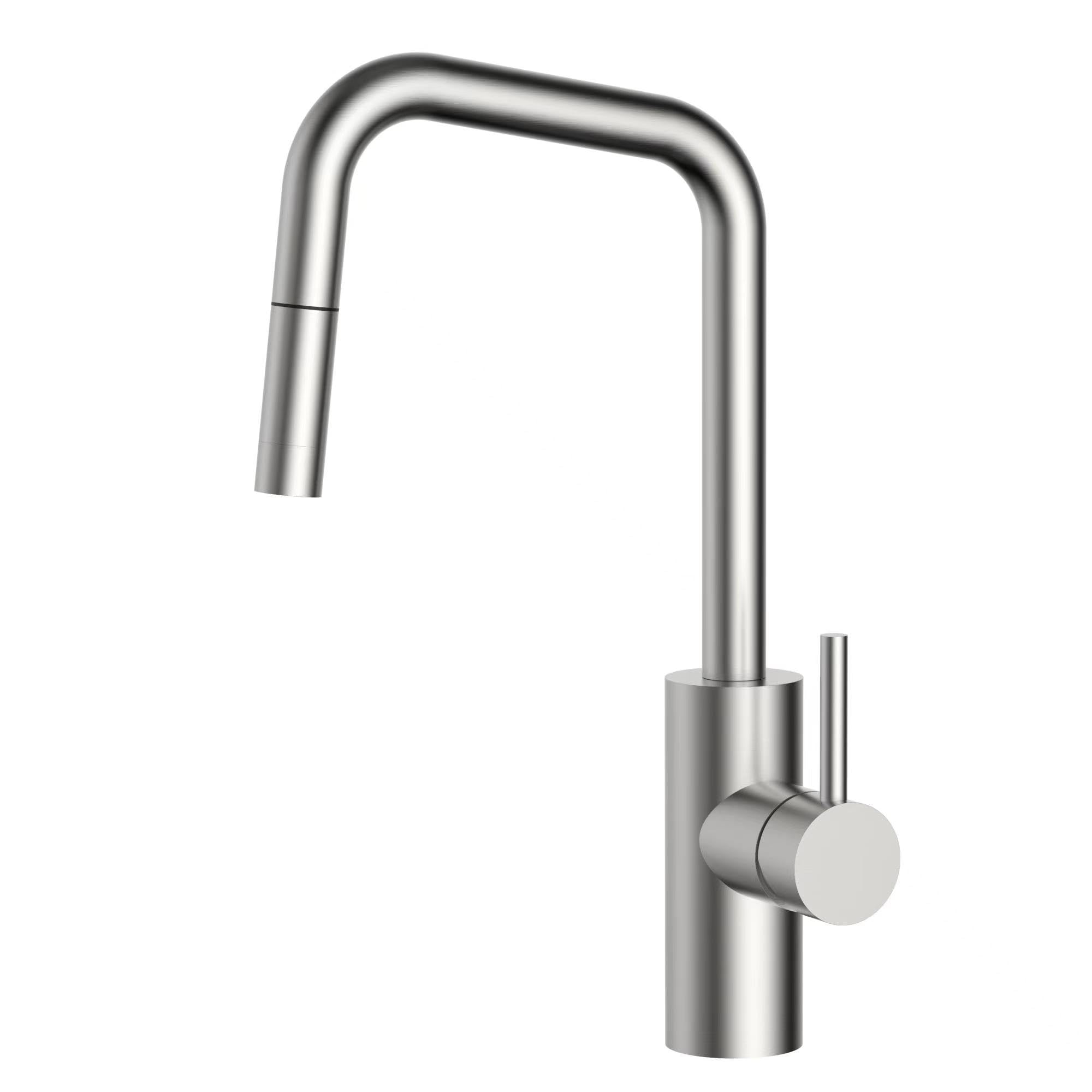 Krobec grifo cocina extraible, grifos de cocina, grifos cocina fregadero, grifo cocina flexible, giratorio 360°, Núcleo de válvula de cerámica, acero inoxidable.