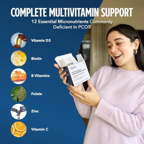 Image of Veera PCOS Support with Clinically-Approved 2000mg Myo-Inositol | Aids Regular Periods & Fertility| Helps Reduce Acne, Mood Swings & Facial Hair| Supports Weight Management| Vitamin D3, Folate & 12 Essential Multivitamins| 60 Orange Flavour Sachets