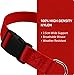 Zensun Dog Collar, Adjustable Safety Nylon Collar, Suitable for Medium to Large Dogs, PET Adjustable Shock-Absorbing Collar, Red