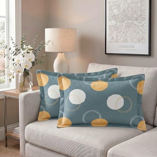 Image of VAS COLLECTIONS Cotton Pillow Cover Set of 2 (17x27 Inches) | Ultra Soft Breathable Pillow Cases for Bed | Skin Friendly, Fade Resistant & Comfortable Pillow Covers for Bedroom Decor (Grey)