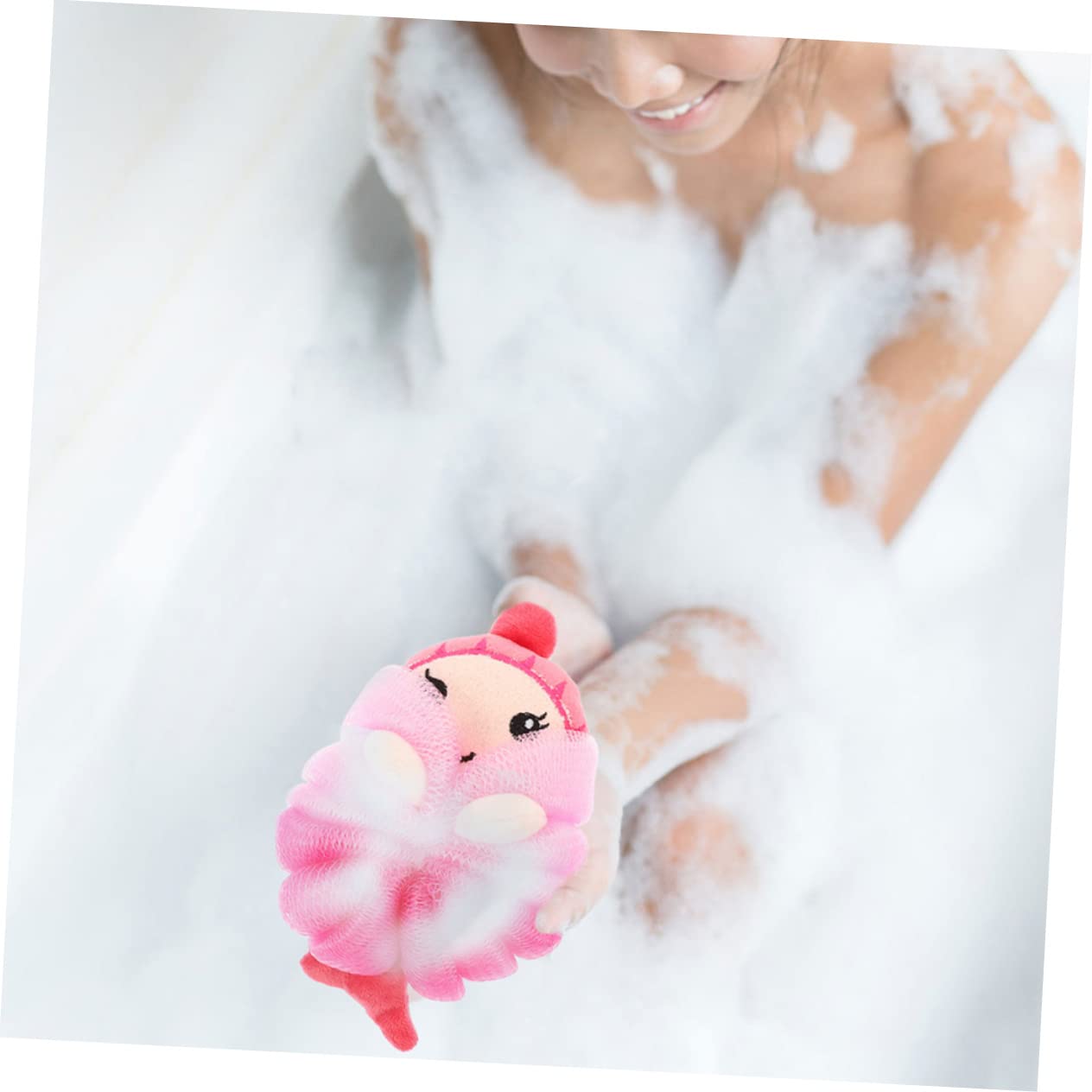 VICASKY 2Pcs Exfoliating Bath Balls for Soft and Durable Body Scrubber Mermaid Bathing Accessories for Gentle Skin Cleaning and Relaxation