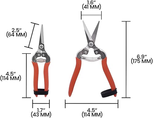 Vista 5 de Zenport Cizalla de cosecha H300SC, hoja curvada larga del acero inoxidable