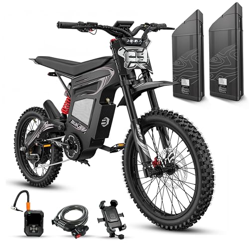 BIBUFF GT600 7500W Electric Dirt Bike for Adults, 2x72V 30Ah