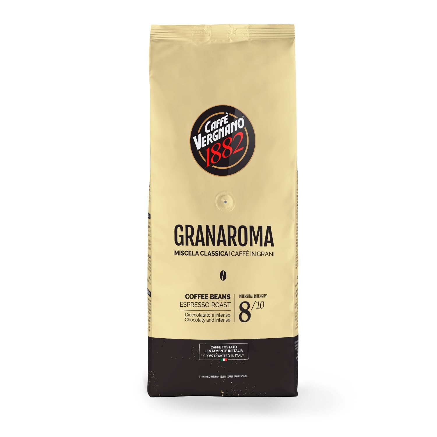 Caffè Vergnano 1882 Grains de café Granaroma - 1 kg (1 paquet)