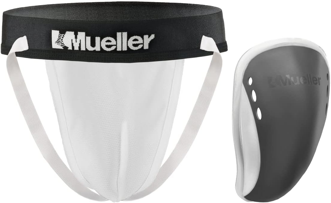 Mueller Sports Medicine Men's Athletic Supporter with Flex Shield Cup, Adult Jockstrap for Sports