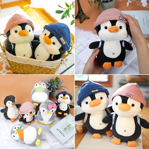 Wishstar Kuscheltier Pinguin Plüschtier für Kinder, Stofftier Schmusetier zum Kuscheln & Spielen, Plüschtier Pinguin Geschenk, Pudgy Penguins Plush Für Mädchen Jungen (Rosa 23cm)