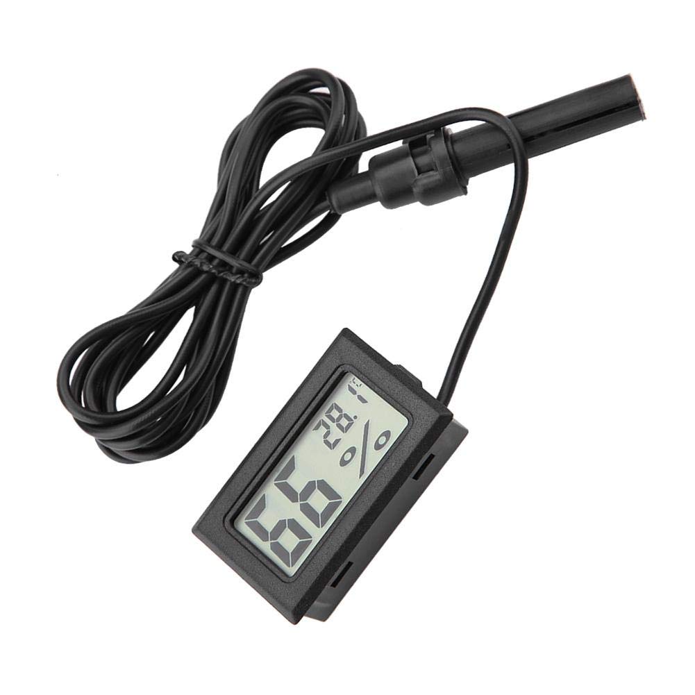 Thermomètre Hygromètre Numérique LCD, Moniteur de Température et d'Humidité avec Sonde Externe pour Incubateurs, Terrariums, Aquariums