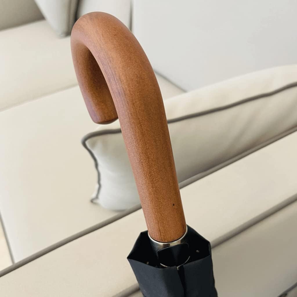 Golf Umbrella Automatic Open Windproof Waterproof Golf Umbrella with Wood Handle Extra Large Rain Stick Umbrellas for Men and Women Umbrella for Windproof Waterproof