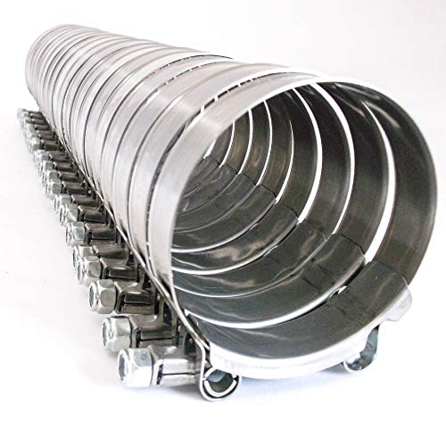 20X Premium 304 Stainless Steel T-Bolt Turbo Silicone Hose Clamp 3 Inches 72-80Mm #TOP26