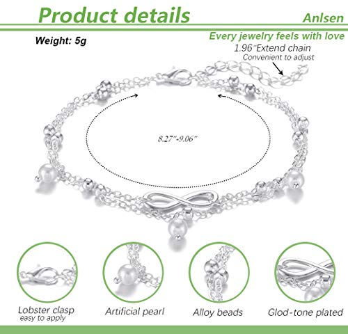 Funeia 12/16/30Pcs Ankle Bracelets For Women Gold Silver Rose Gold Charm Anklets Set For Teens Boho Layered Beach Adjustable Foot Chain Summer Beach Jewelry #TOP3