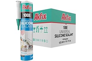 Akfix 100E 12-Pack 100% Silicone Caulk Sealant