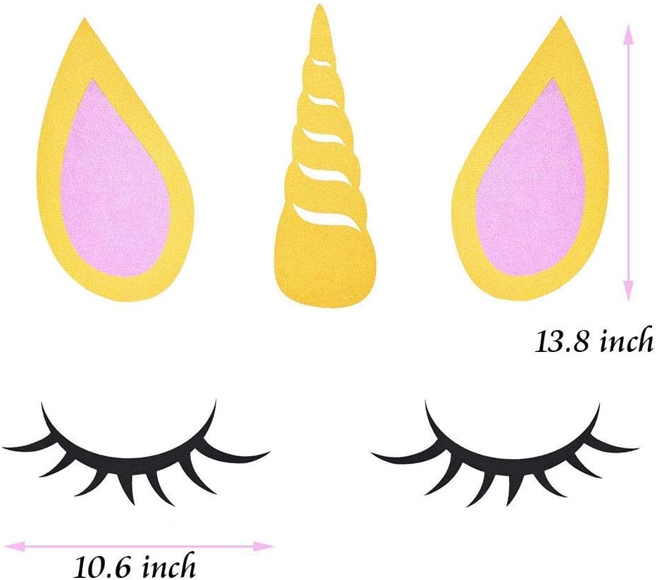 buy sayala unicorn party decorations diy unicorn horns eyes with flowers baby kid s decor unicorn decorations backdrop for girls birthday party baby shower a online in hungary b07fs6j7l2