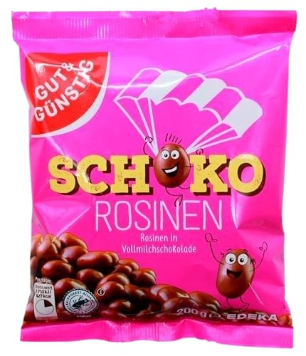 Gut & Günstig Schoko Rosinen 18er Pack 18 x 200g
