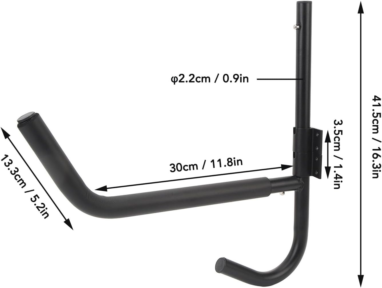 TANIQIACA - Strength Iron Kayak Storage Rack - Foldable & Rotatable Wall Mount for Indoor & Outdoor Use - Space Saving Solution for Boats, RVs, Garage