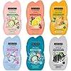 FREEMAN Facial Mask Variety Pack: Oil Absorbing & Anti Stress Clay, Detoxifying Charcoal Mud, Clearing Peel Off, Hydrating Gel Cream Beauty Face Masks, Vegan & Cruelty Free Skincare, 6 Count