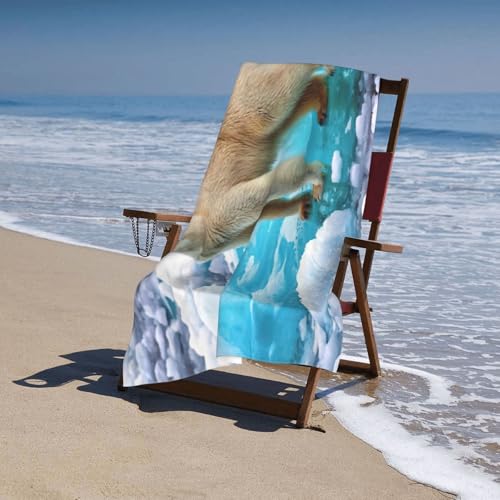 Serviette de bain microfibre Polar Bear Ice 81x132 cm extra douce - 6