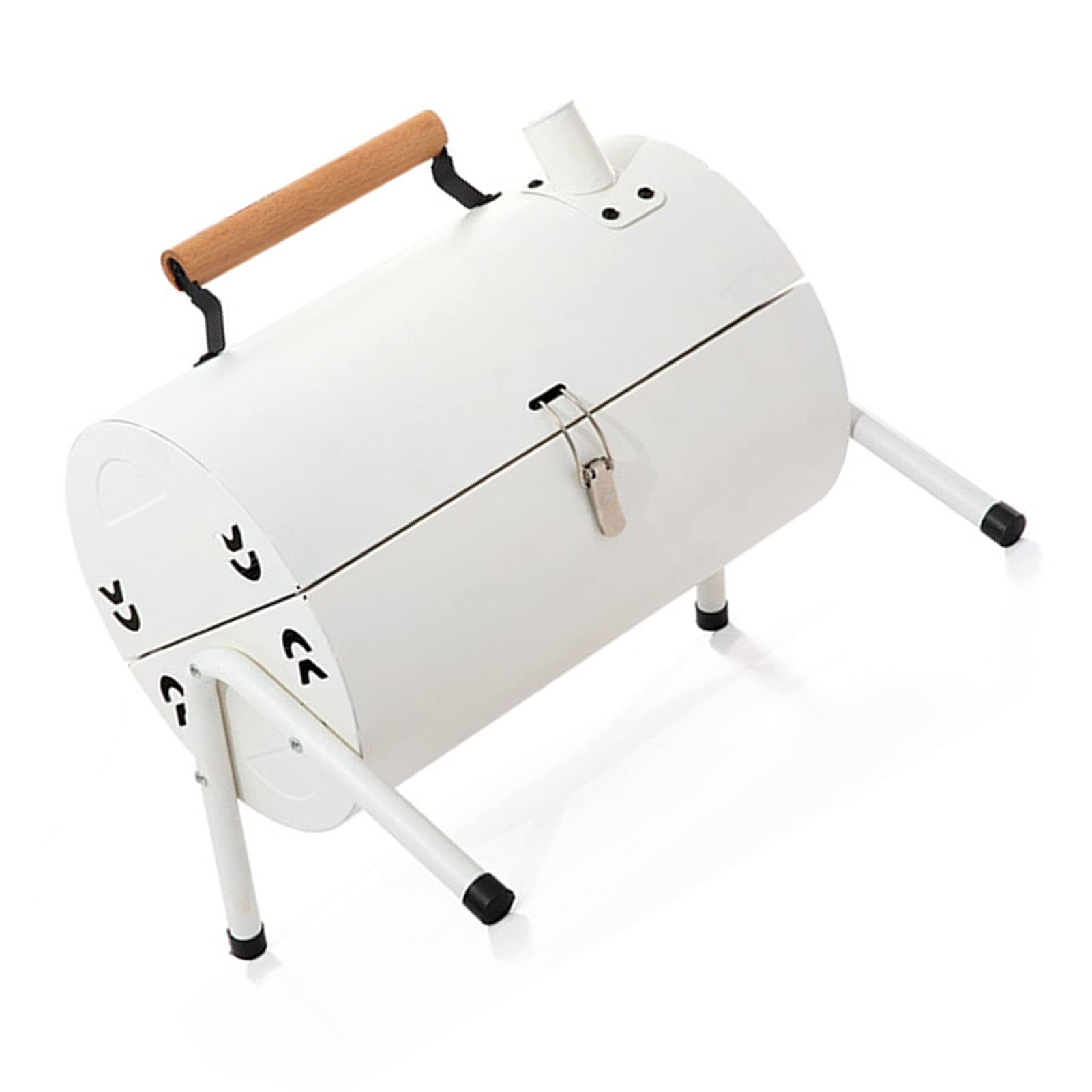 Yinhing Grill Węglowy Przenośny Dwustronny Metalowy Grill Węglowy na Pikniki Kempingowe Imprezy na świeżym Powietrzu Łatwy w Użyciu i Oszczędzający Miejsce Projekt z Białym Wykończeniem (WHITE)