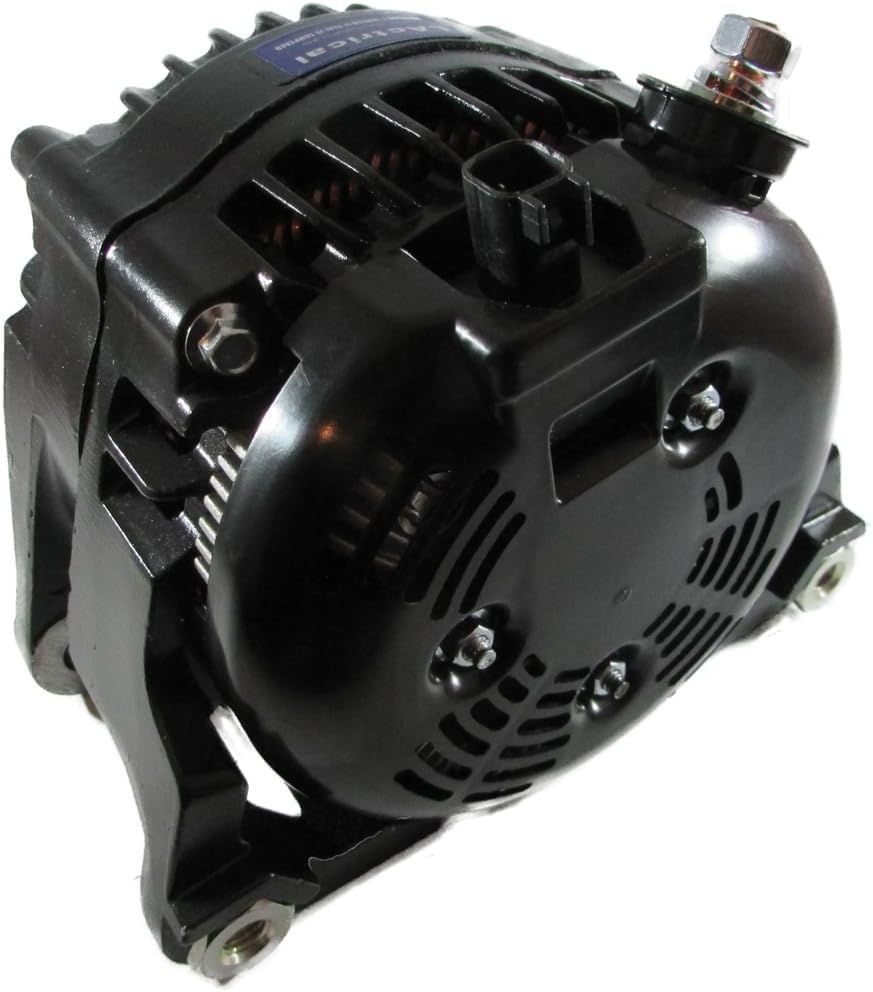 High Output 300 Amp Black 6 phase Hairpin Alternator compatible with Dodge Ram 1500 2500 3500 Pickup Truck Cummins Diesel 5.9L V6 2003 03 2004 04 2005 05 2006 06 2007 07 2008 08 2009 09 300A