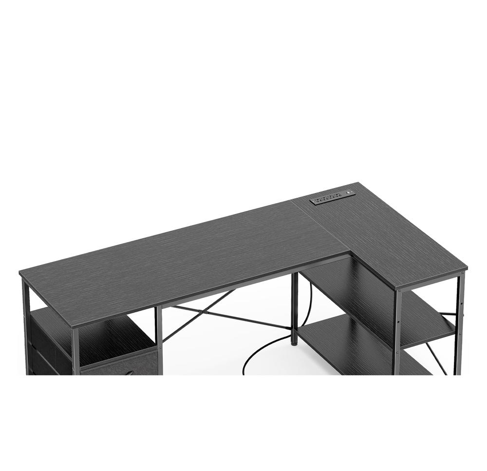 Amazon.com: Huuger L Shaped Office Desk with Power Outlets, 55
