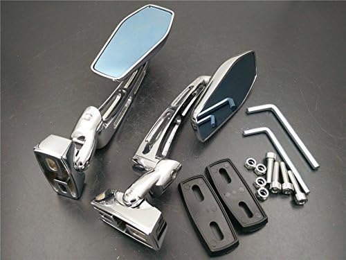 HONGK - Espejos retrovisores ajustables cromados compatibles con Suzuki Hayabusa GSX1300R 99-12 B01C0SQYCW
