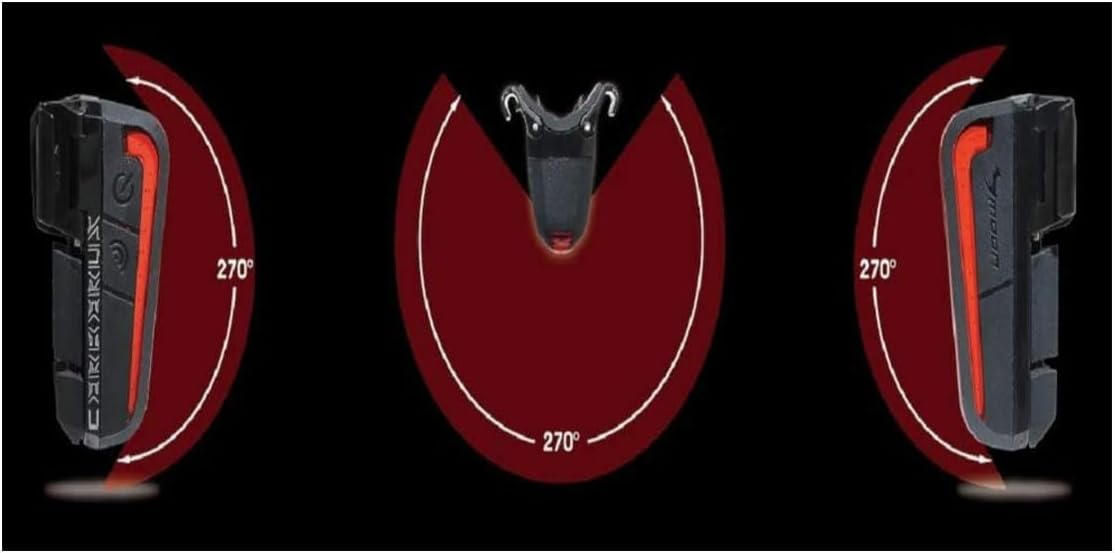 Moon - Cerberus Rechargeable Seatpost Mounted Rear Bike Light 150 Max Lumens, Daytime Mode, USB Type C, 140 Hours Max Runtime