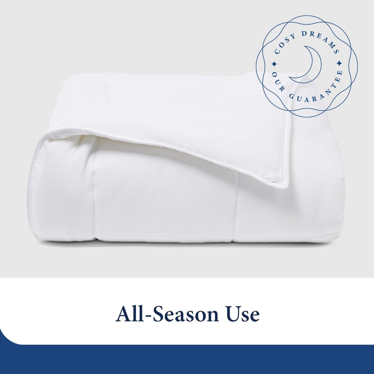 Cosy House Collection Luxury Down Alternative Comforter - Rayon Derived from Bamboo - Bedroom Essentials - All Season Use - Box Stitch Construction & Duvet Loops (King/Cal King White)