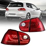 Nixon Offroad Led Tail Lights Assembly for 2006-2009 Volkswagen Golf 5/ GTI, Taillights Replacement for 2006-2009 Volkswagen Rabbit, Led DRL Indicator Brake Rear lamps, Driver & Passenger Side