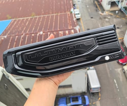 Image of 2pack OEM 2019-2026 Ultimate Duramax Vent Emblem 3.0L Diesel Truck Turbo Right Left 3D Nameplate Badge Replacement for Sierra 1500 85158224 85158223 (Gloss Black)