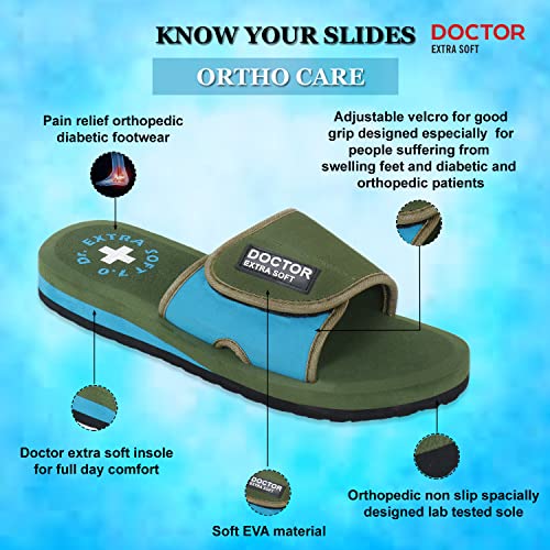 Image of DOCTOR EXTRA SOFT Women's Care Orthopaedic and Diabetic Adjustable Strape Super Comfort Dr Sliders Flipflops and House Slippers for Women's & Girl's Slides D-52