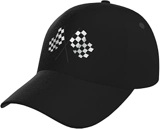 Checkered Flags Race Car Flag Baseball Cap Men Women - Classic Adjustable Plain Hat