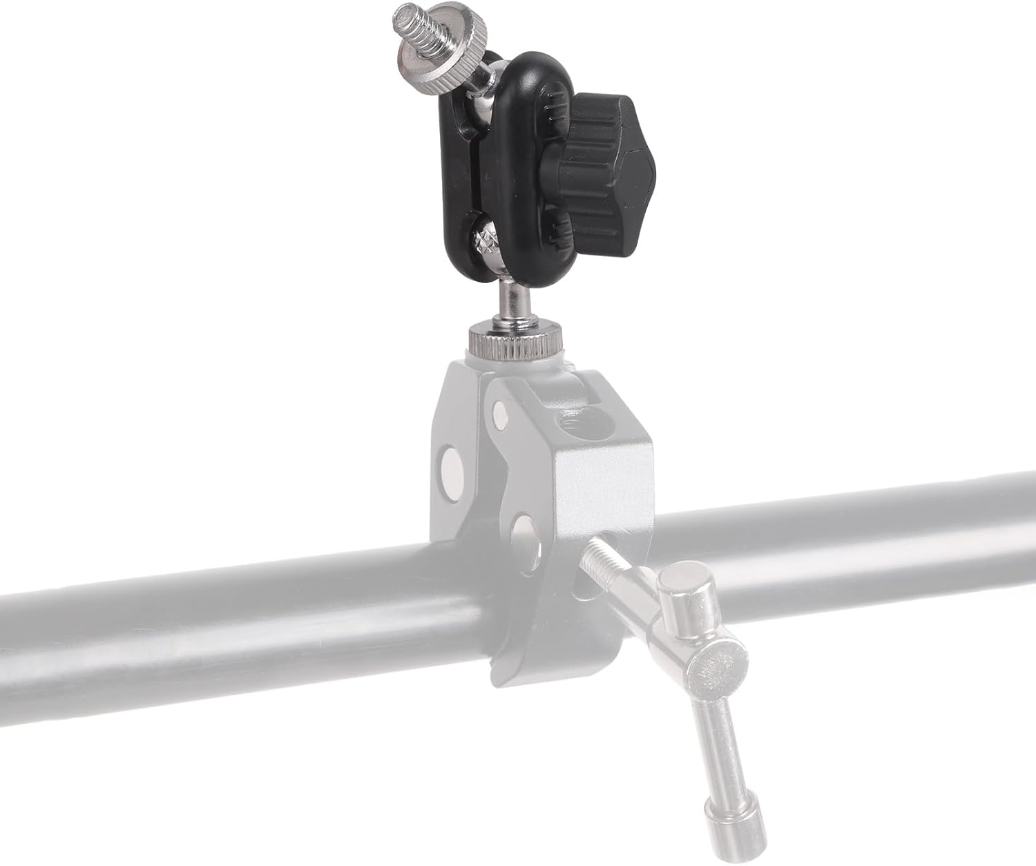 Strength 360Degree Rotatable Holder Clamp 1/4 3/8 Thread for Photography Lighting Monitor Mounting and Live Streaming Aluminum Mixture Clamp