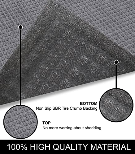 A1 Home Collections All Weather Absorbent Doormat, Quick Dry, Absorbs Up To 2 Cups Of Moisture, Non Slip & Heavy Duty Sbr Crumb Rubber Backing Indoor/Outdoor Boot Scraper,24X36, Charcoal Grey #TOP6