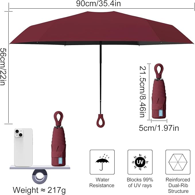 Image of Umbrella for Women | Umbrellas for Men | UV Coated 3 Fold Umbrella for Rain with Auto Open and Close Small Printed Folding Travel-Foldable Windshield