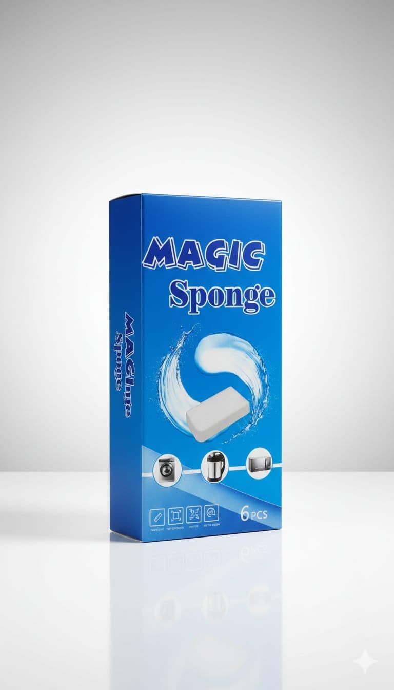 Magic Sponges Eraser, Pack Melamine Sponge in Bulk, Density, Long Lasting, Cleaning Sponge for Kitchen, Bathroom, Bathtub, Sink, Furniture, Wall Cleaner (Pack of 6)