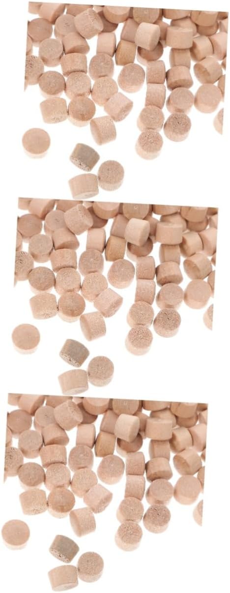 600pcs Wooden Screw Plugs Wood Buttons for Furniture Projects Easy Installation Smooth Finish Decorative Wood Plugs Flat